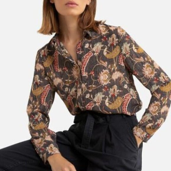 NWT See U Soon Floral Button Up Blouse - Size: Small - Picture 1 of 6